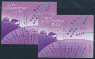 2018 Levendula túlfogazott és vágott blokk azonos sorszámmal (17.000)