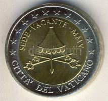 Vatikán 2005. 2€ "Sede Vacante" próbaveret! T:BU