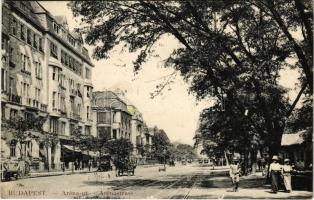 1912 Budapest XIV. Aréna út (ma Dózsa György út), villamos, kávéház (EK)