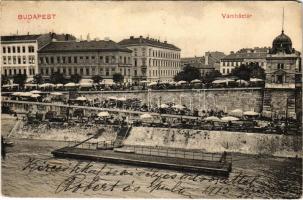 1913 Budapest IX. Vámház tér, rakparti piac, Nádor szálló, Czigány János üzlete, Petrákovits József vendéglője (EK)