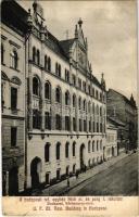 1911 Budapest VI. Református egyház skót elemi és polgári iskolája. Vörösmarty utca 49. + "GYERMELY POSTAI ÜGYN."