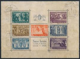 1938 Szent István blokk alkalmi bélyegzéssel (6.000)