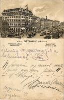 1912 Budapest VII. Hotel Metropole Szálloda. Rákóczi út 58. litho (EB)