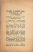 1936 Szeder János: Nemzeti öncélúságunk fontossága és lehetőségei. - - orsz. gyűl. képviselő Veszprémben, 1936. évi április hó 3-án a Nemzeti Egység Ifjúsági Szervezete felkérésére tartott előadása. Bp., én., Szerzői, kissé foltos, 15+1 p.