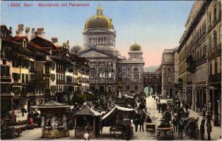 Bern, Marktplatz mit Parlament / market / piac