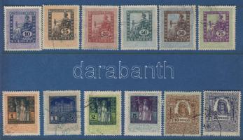 1927 VIII. Törvénykezési illetékbélyeg sor komplett, 12 érték