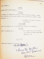 1925 Lino Másala "Il demonio nel presepe" c. drámájának forgatókönyve, a szerző aláírásáva...