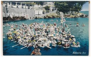 Fiume, Rijeka; - Abbazia, Opatija; leporello képeslapfüzet 15 képeslappal / leporello postcard bookl...