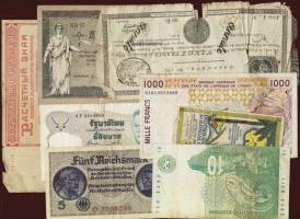 Nagy külföldi hagyaték bankjegy tétel, az 1790-es évektől, 1003db, régi és új, benne nagyon sok teng...