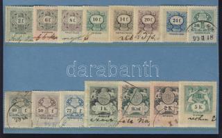 1898 I. vízjel 15 db klf érték