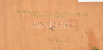 Olvashatatlan (A Veres ?) jelzéssel: Házak Sydney mellett. Olaj, fa, fakeretben, 17×28 cm