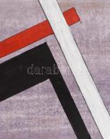 Jelzés nélkül: Geometrikus kompozíció. Vegyes technika, farost, 24×16 cm