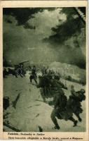 1921 Tizes honvédek elfoglalják a Károly király csúcsot a Magyaros hegyen 1916. / WWI Austro-Hungarian K.u.K. military art postcard s: Dedinszky és Jámbor (EK)