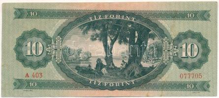 1949. 10Ft &quot;A 403 077705&quot; T:F  Hungary 1949. 10 Forint &quot;A 403 077705&quot; T:F  Adamo F3