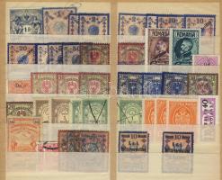 1885-től 44 db külföldi okmánybélyeg berakólapon