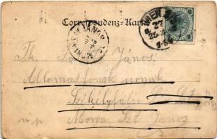 1902 Wien, Vienna, Bécs; Gruss aus der Magyar Csárda. E. Weber's Spezialität Csárda, Kellereien...