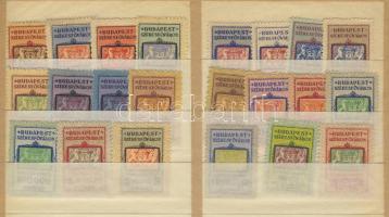 1945/46 Budapest Székesfőváros forgalmi adó bélyegei, 22 db klf, lyukasztás nélkül