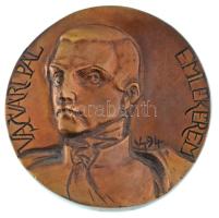 Vígh Tamás (1926-2010) 1994. Vasvári Pál emlékérem egyoldalas öntött bronz plakett (83-84mm) T:AU Hungary 1994. Pál Vasvári Commemorative Medallion one-sided bronze plaque. Sign.: Tamás Vígh (83-84mm) C:AU