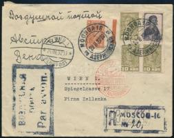 1932 Ajánlott légi levél Bécsbe / Airmail registered cover to Vienna