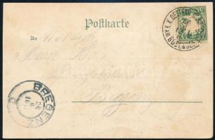 ~1905 Hajóposta képeslap / Postcard K.K. OESTERR SCHIFFPOST AM BODENSEE - BREGENZ