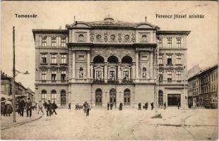 1916 Temesvár, Timisoara; Ferenc József színház. Polatsek-féle könyvkereskedés kiadása / theatre (EK)