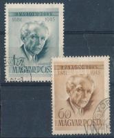 1955 Bartók Béla 60f fehér folt az A betű talpán + 1Ft fehér folt a homlokán