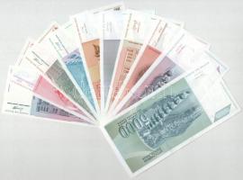 Jugoszlávia 1990-1994. 10D - 100.000D (10xklf) T:AU,XF
Yugoslavia 1990-1994. 10 Dinara - 100.000 Di...
