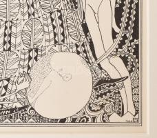 Kozma Lajos (1884-1948): Öregség. Cinkográfia, papír, jelzett a cinkográfián, paszpartuban, 19×16 cm