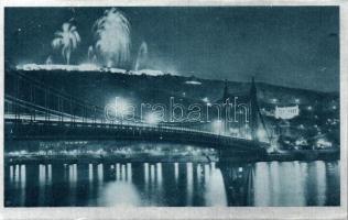 Budapest régi Erzsébet híd és a Gellért-hegy