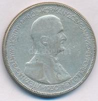 1930. 5P Ag "Horthy jobbra" T:VF,F patina Adamo P8