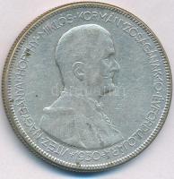 1930. 5P Ag "Horthy jobbra" T:VF patina Adamo P8