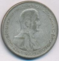 1930. 5P Ag "Horthy jobbra" T:VF patina Adamo P8