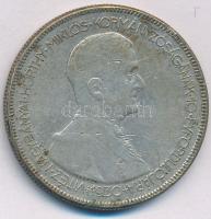 1930. 5P Ag "Horthy jobbra" T:VF patina Adamo P8