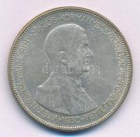 1930. 5P Ag "Horthy jobbra" hajas T:VF patina Adamo P8