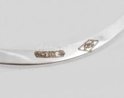 14K fehérarany gyűrű 028 ct opállal és gyémántokkal 0,3ct, jelzett, 1,96 g, m:57 tanúsítvánnyal