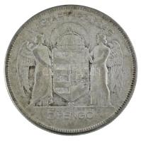 1930. 5P Ag "Horthy jobbra" T:VF,F patina Adamo P8
