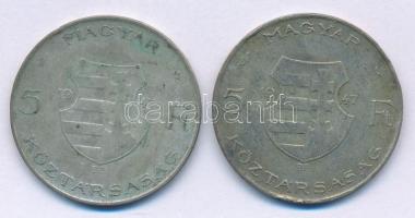 1947. 5Ft "Kossuth" Ag (2x) T:F patina Adamo F8.1