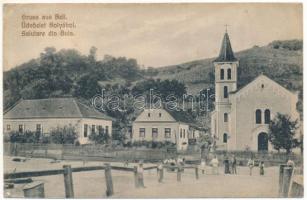 Bólya, Bell, Bulia, Buia (Szeben); Római katolikus templom és plébánia. Jos. Heinr. Briegel / church and rectory (fl)