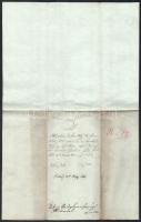 1829 Sopron, Schuldschein (adóslevél, kötelezvény), német nyelven, két beírt oldal, Martiny Frigyes ...