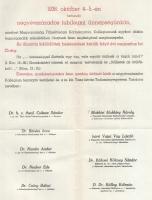 1938 A Debreceni Tisza István Egyetem 400 jubileumára szóló meghívó és program. Zsinórfűzve, hajtva ...