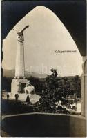 Korneuburg, Kriegerdenkmal. Der Heldenfriedhof in Korneuburg: Erbaut von Soldaten der k.u.k. Eisenbahntruppe in den Kriegsjahren 1915-1917. / Első világháborús osztrák-magyar katonai hősök sírja / WWI K.u.k. military heroes tomb