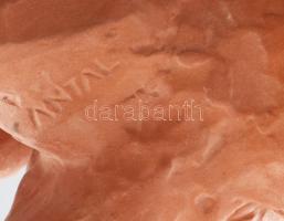 Antal jelzéssel: Kutyapár. Terrakotta, 25x18x20 cm