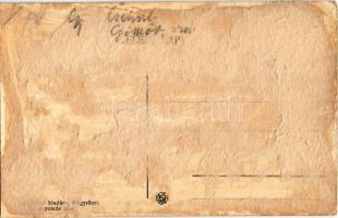 1912 Nagyrőce, Gross-Rauschenbach, Velká Revúca; Evangélikus templom / Lutheran church (ragasztónyom...