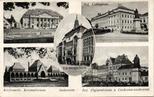 Debrecen a Tudományegyetemmel, a Klinikával, a Ref. Collegiummal, a Köztemetővel és a Csokonai szoborral (EB)