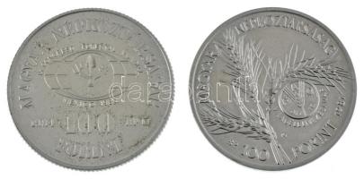 1981. 100Ft Ni "FAO I. - Világélelmezési nap" + 100Ft Cu-Ni "FAO - Ha kivágod, ültess...