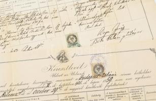 cca 1869-1886 5 db tabáni egyházi irat