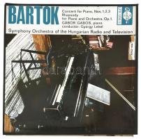 Bartók - Magyar Rádió Szimfonikus Zenekara / Symphony Orchestra Of The Hungarian Radio And Television, Piano: Gábor Gabos, Conductor: György Lehel - Concerti For Piano, Nos. 1,2,3 / Rhapsody For Piano And Orchestra, Op. 1. 2 x Vinyl, LP, Stereo. (Két lemezes, díszdobozos kiadás). Qualiton, Magyarország, 1968. VG+