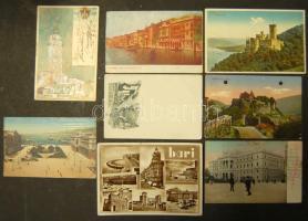 381 db főleg háború előtti városképes lap: Ausztria, Csehszlovákia, Németország, Olaszország lithokkal, jobbakkal / 381 mostly pre-war postcards: Austria, Czechoslovakia, Germany, Italy with lithos and better cards