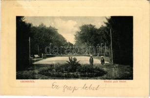 1912 Orosháza, Mikulai park részlet, teniszpálya. W.L. Bp. 7493-50. Wigner Géza kiadása (EK)