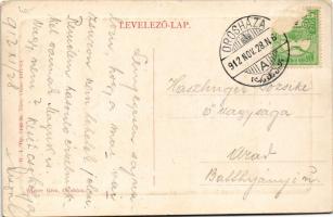 1912 Orosháza, Mikulai park részlet, teniszpálya. W.L. Bp. 7493-50. Wigner Géza kiadása (EK)